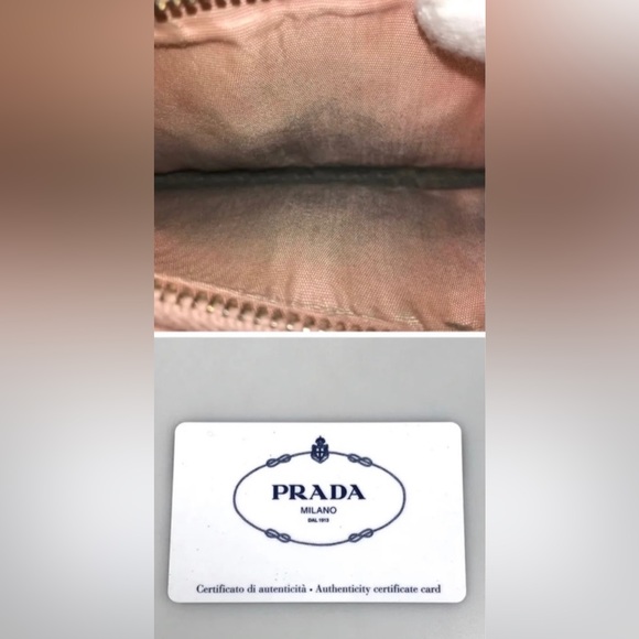 Prada Pink Saffiono Leather Long Wallet Front Bow Ribbon w Authentic Prada Card - Picture 11 of 13